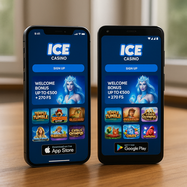 ICE Casino - Apps Platform Screenshot - iOS and Android